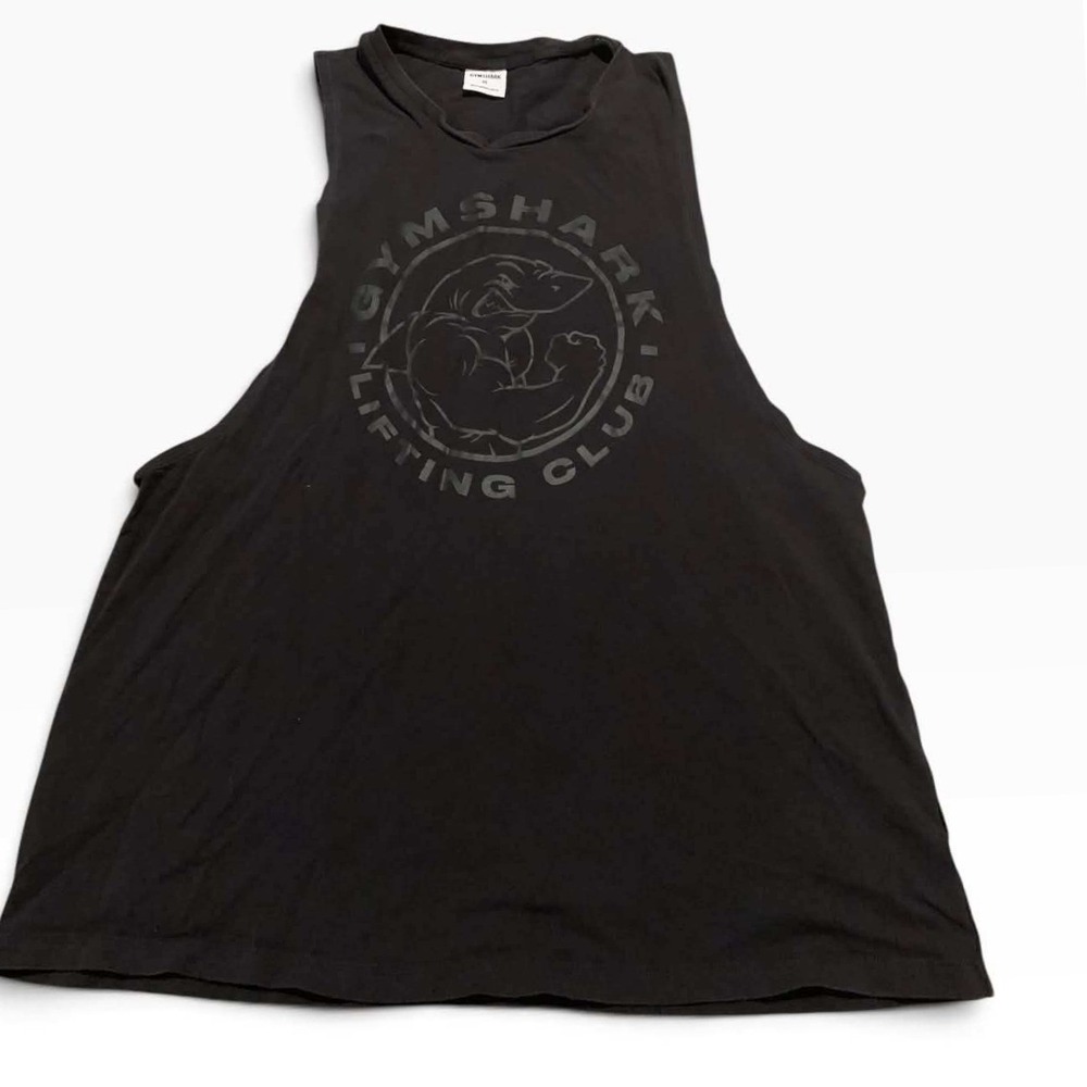 Gymshark Lifting Club Tank Top Mens XL Black Graphic Muscle Fit Gym Drop Arm